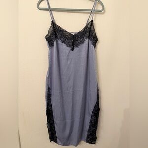 H&M Lace Trim Chemise - Black and Blue